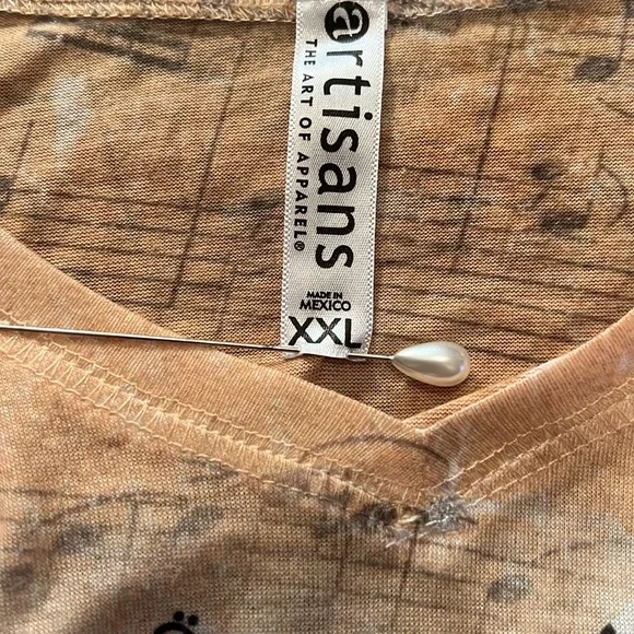 Artisans Music Print Top - Picture 3 of 3